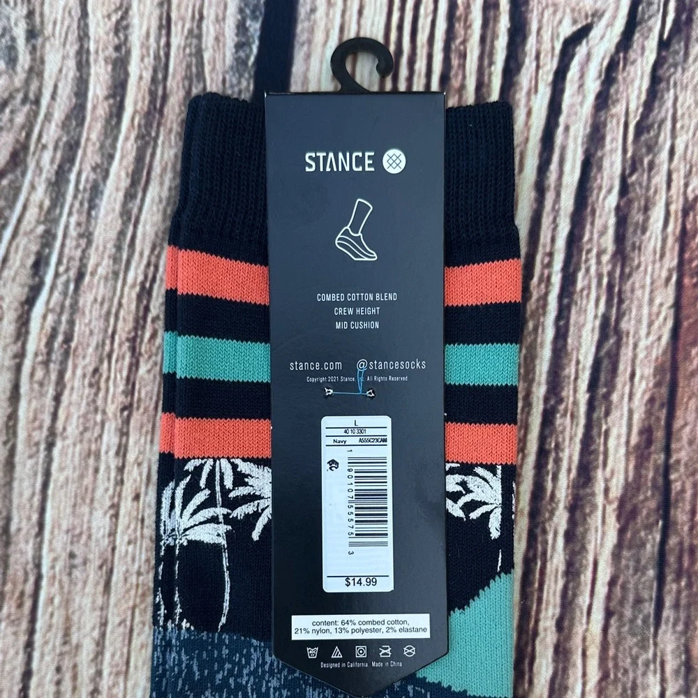 Stance Tropical Blue and Black Socks - Picture 4 of 4
